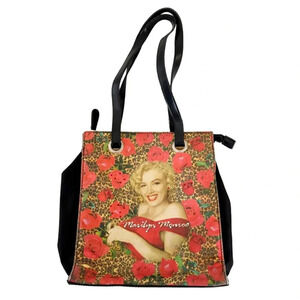 Vintage Y2K Chateau Marilyn Monroe Sequined Leopard Floral Shoulder Bag Purse